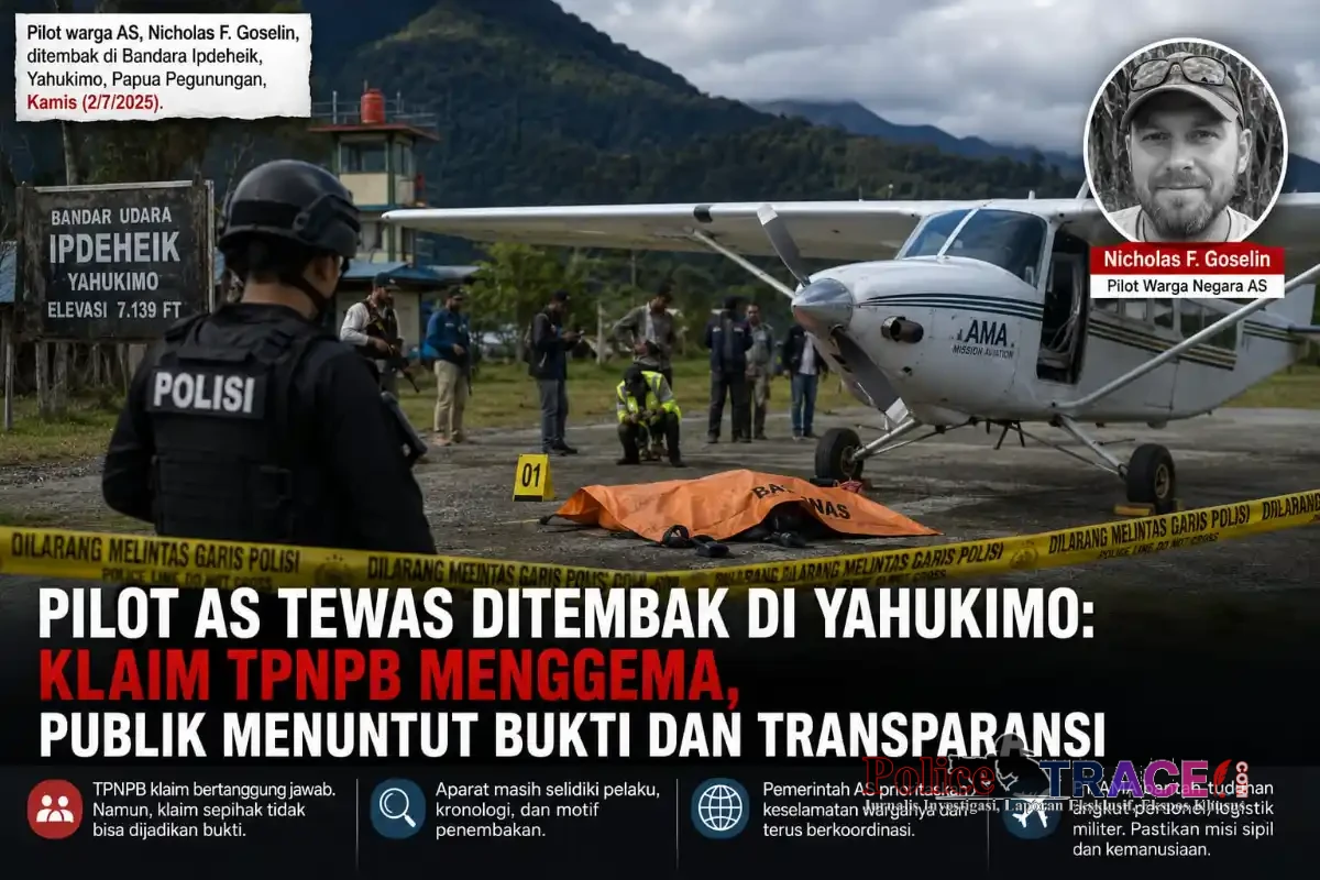 Pilot Warga AS Tewas Ditembak di Yahukimo, Pelaku Masih Jadi Sorotan