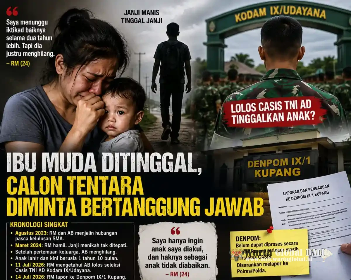 Calon Siswa TNI AD Diduga Tinggalkan Anak, Seorang Ibu Muda Tempuh Jalur Hukum