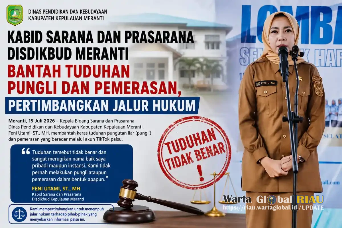 Kabid Sarana dan Prasarana Disdikbud Meranti Bantah Tuduhan Pungli dan Pemerasan, Pertimbangkan Jalur Hukum