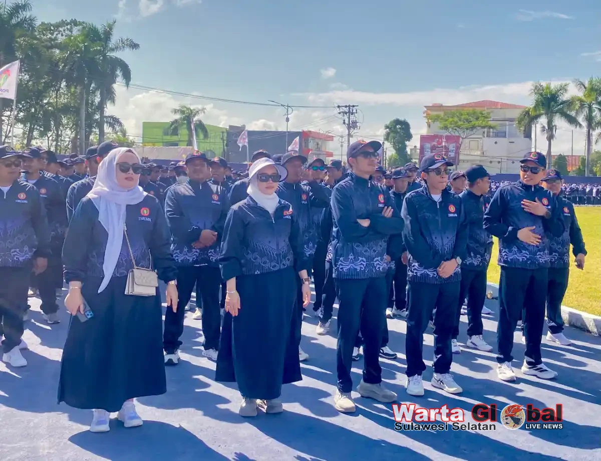 Defile PGRI Enrekang Terpilih sebagai Terfavorit pada Porsenijar PGRI Sulsel 2026