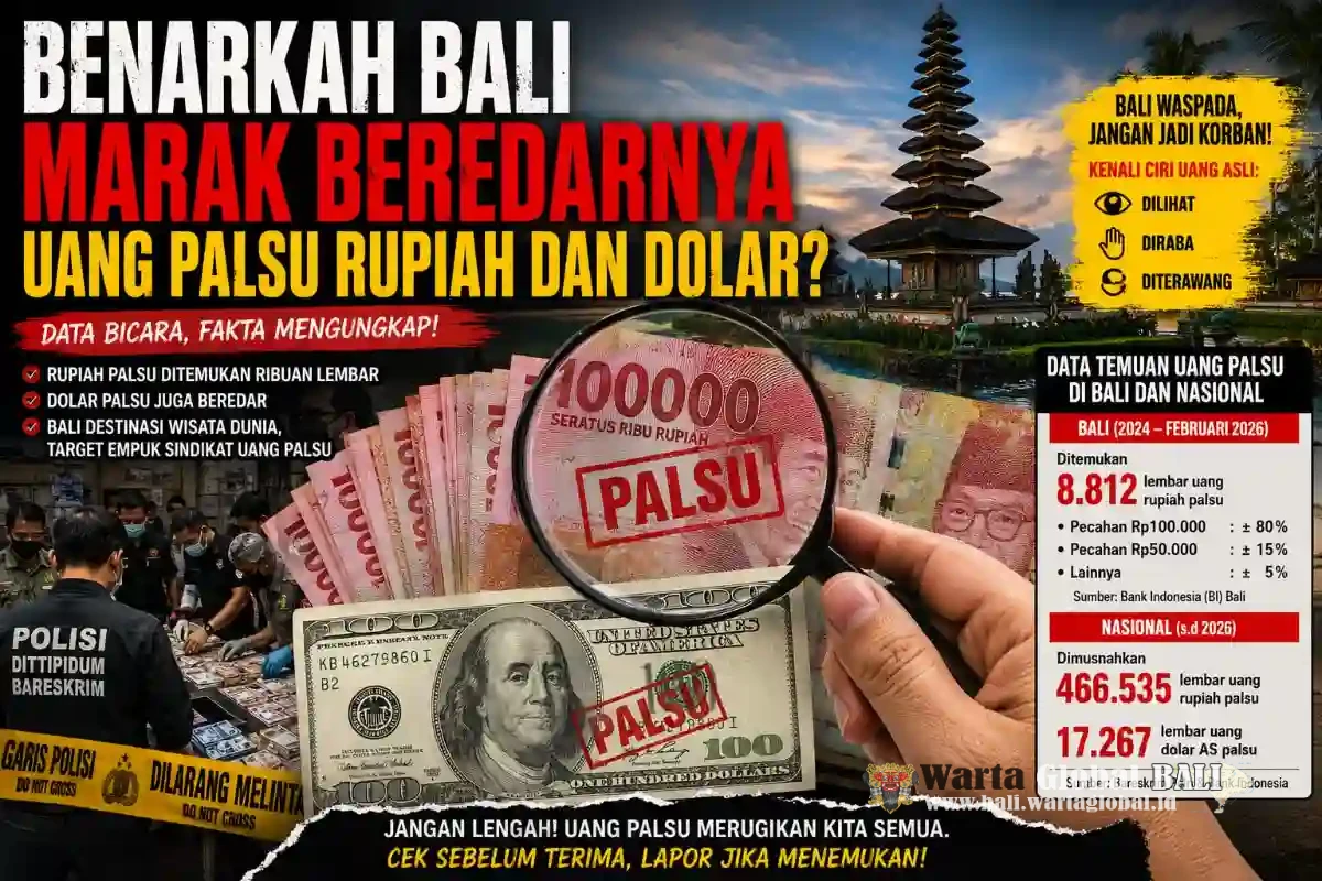 Benarkah Bali Marak Diterpa Peredaran Uang Palsu Rupiah dan Dolar? Bagaimana Kedaulatan Negara Yang Sebenarnya
