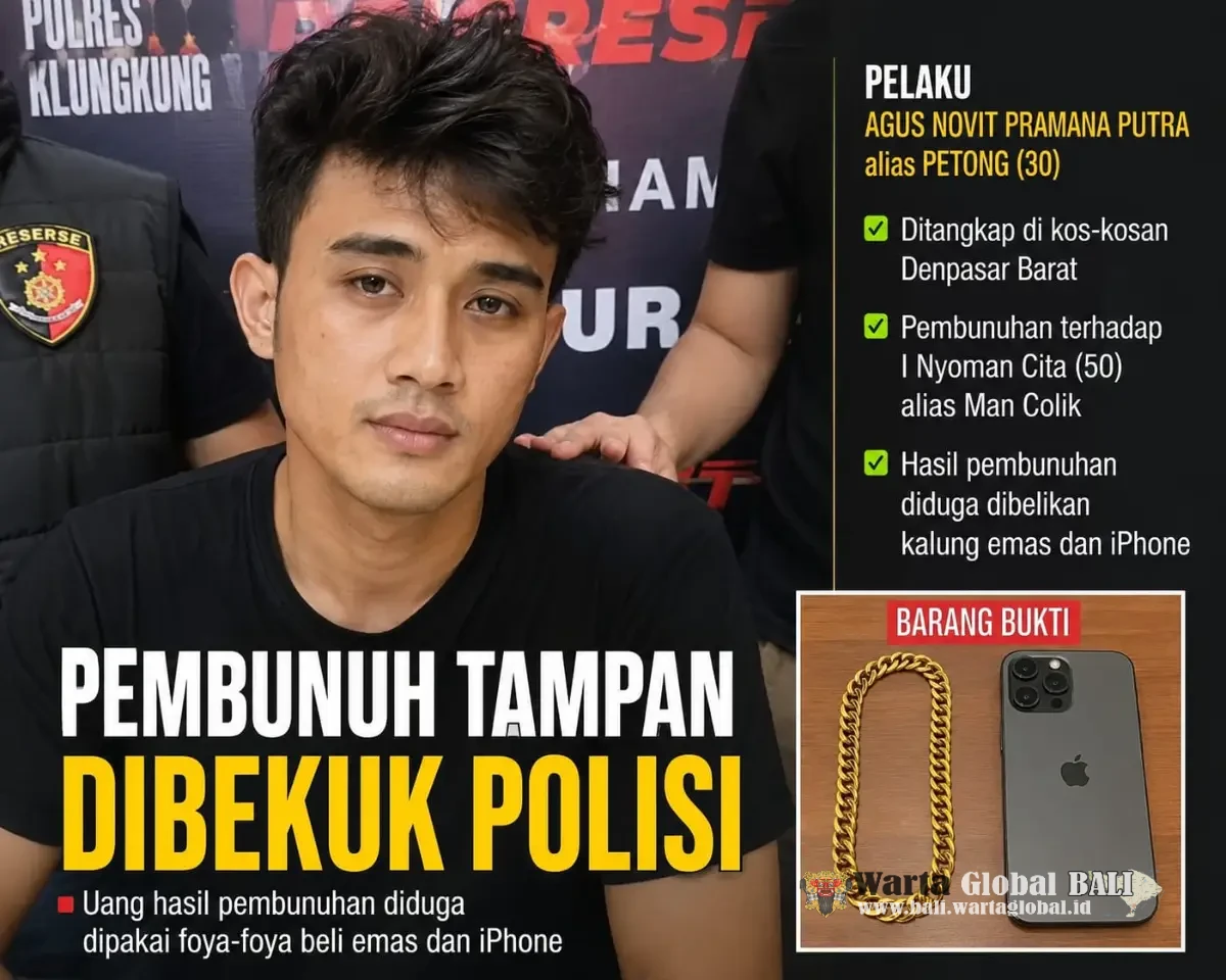 WAJAH TAMPAN, AKSI KEJI! Uang Hasil Pembunuhan Diduga Dipakai Beli Kalung Emas dan iPhone