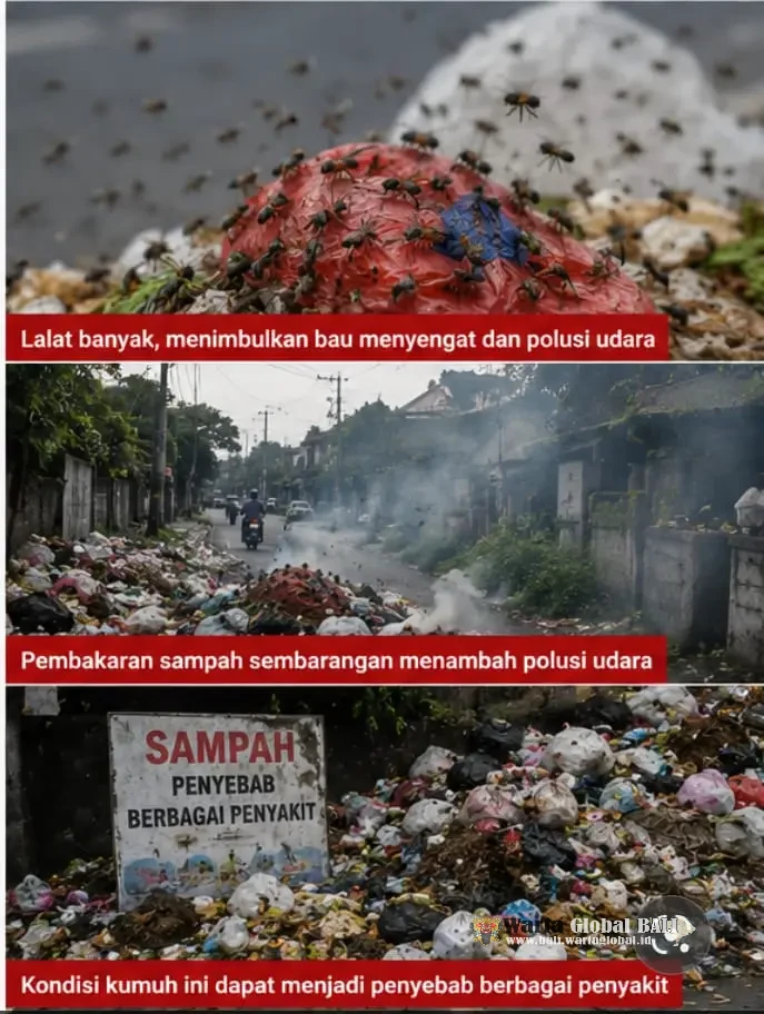 Sampah Menggunung di Jantung Kota Denpasar, Warga Soroti Dugaan Pembiaran Lebih dari Setahun