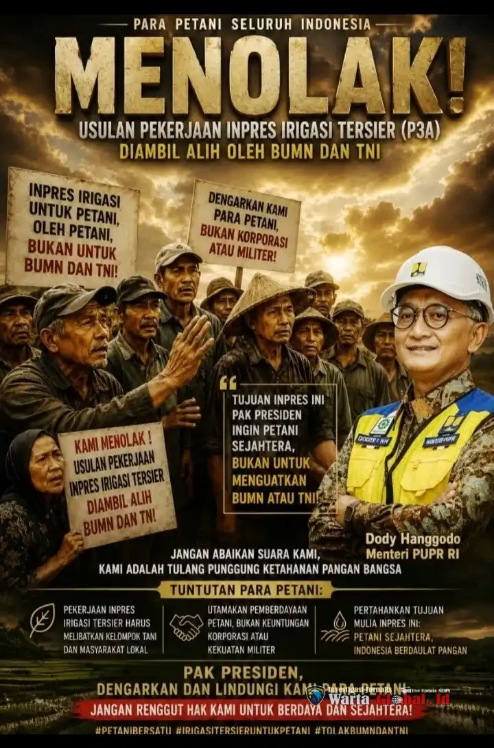 Kontroversi Inpres Irigasi Tersier – Penolakan Menteri PUPR Terus Dipertanyakan, Diduga Ada Kepentingan Elit di Balik Pergantian Pengelolaan Kontroversi Inpres Irigasi Tersier – Penolakan Menteri PUPR Terus Dipertanyakan, Diduga Ada Kepentingan Elit di Balik Pergantian Pengelolaan